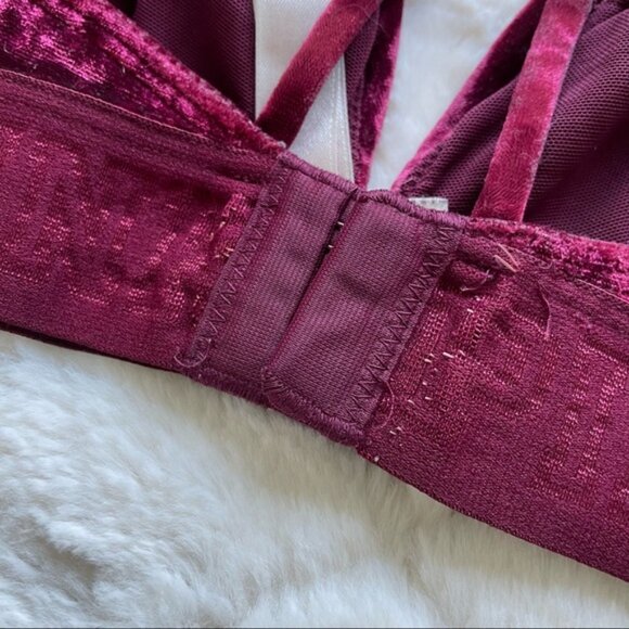 Victoria's Secret PINK | Red Velvet Unlined Strappy Bralette | Size Small - Picture 6 of 12